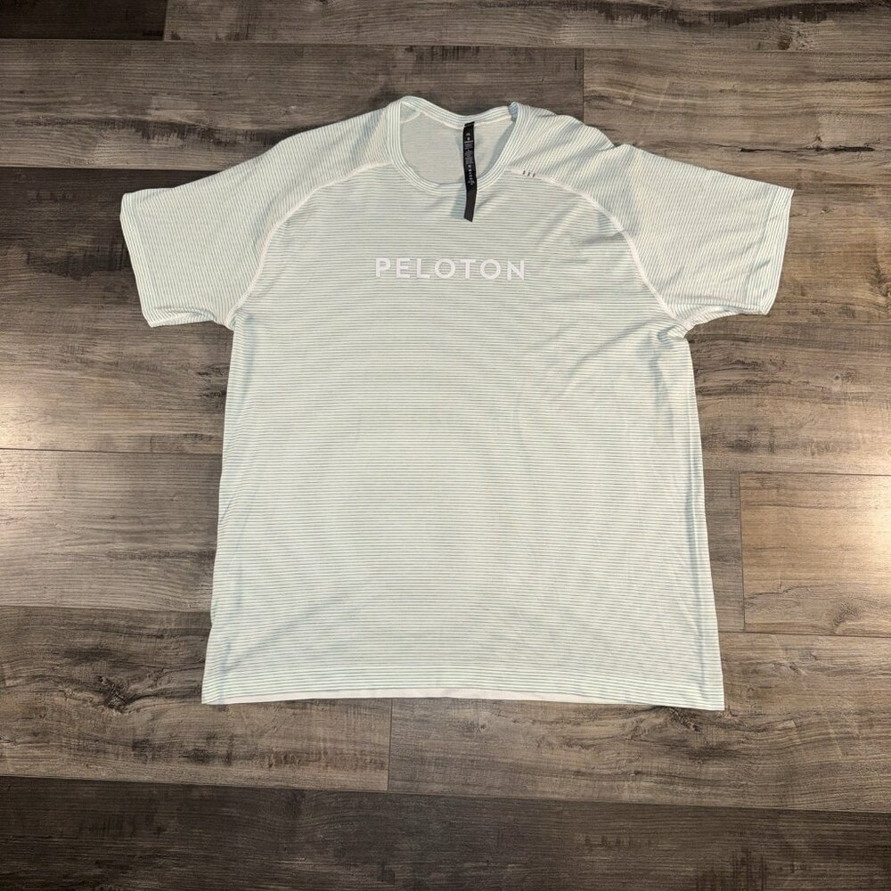Lululemon x Peloton Mens Metal Tech Vent 2.0 T-Shirt Gym Active Stretch XXL‎ EUC